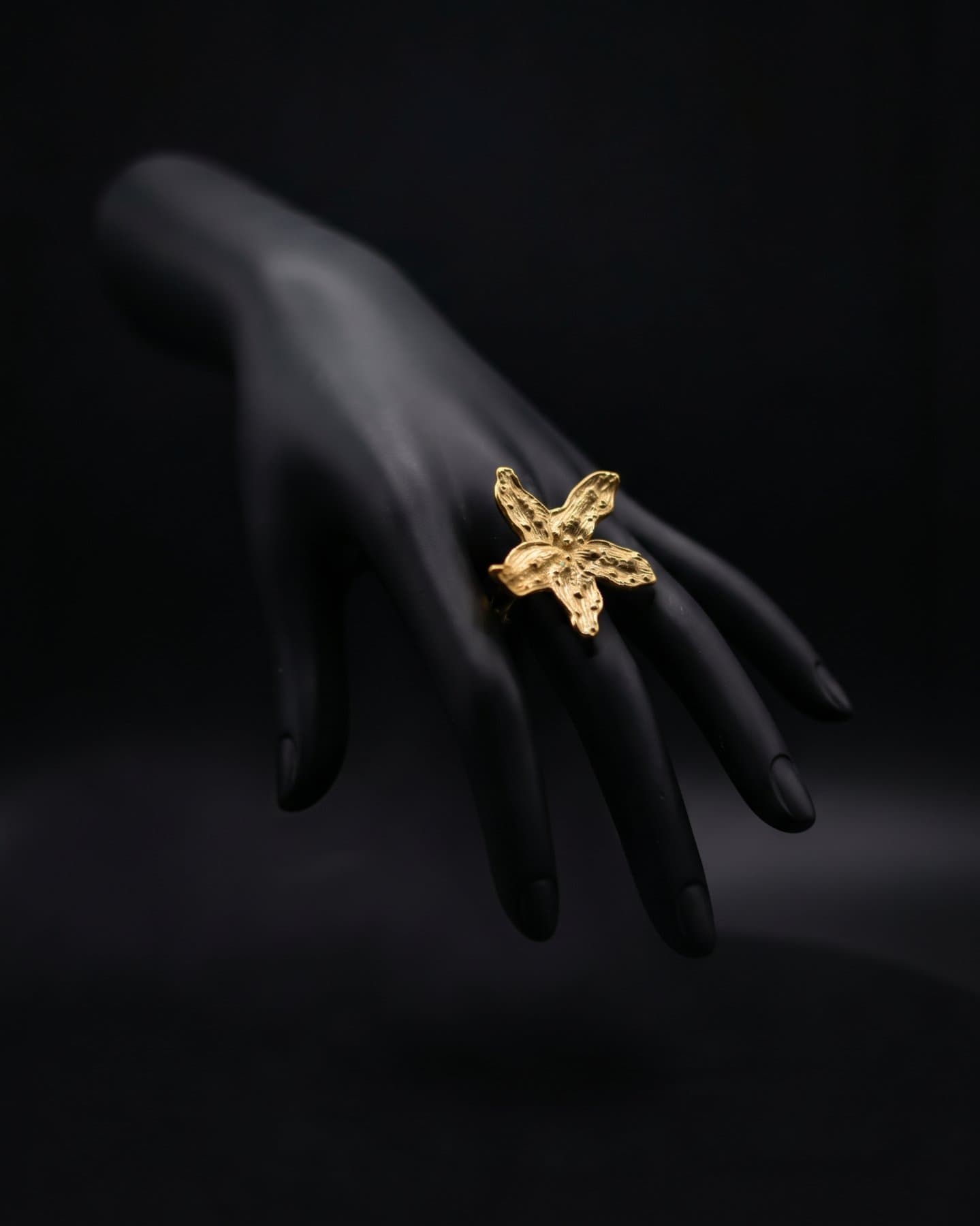 Anillo con planta con 5 hojas