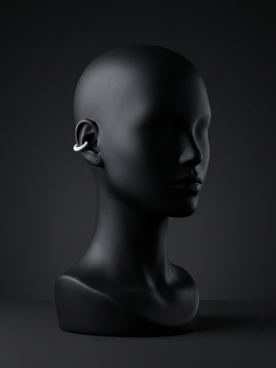 Ear cuff y ear coff chico blanco