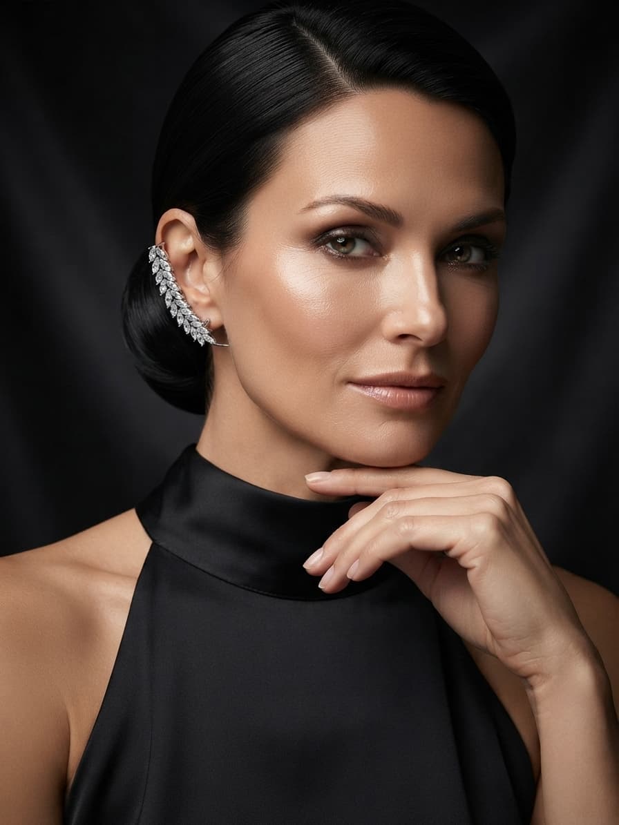 Ear cuffs largo, puesta