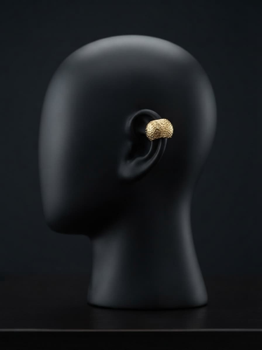 Ear cuff chico texturizado grueso