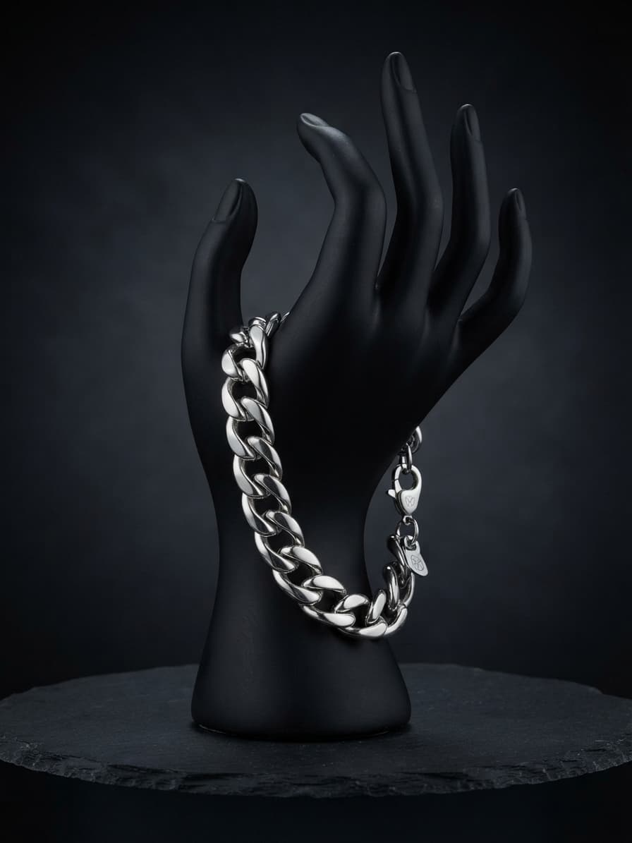 Pulsera caballero grande cadena gruesa